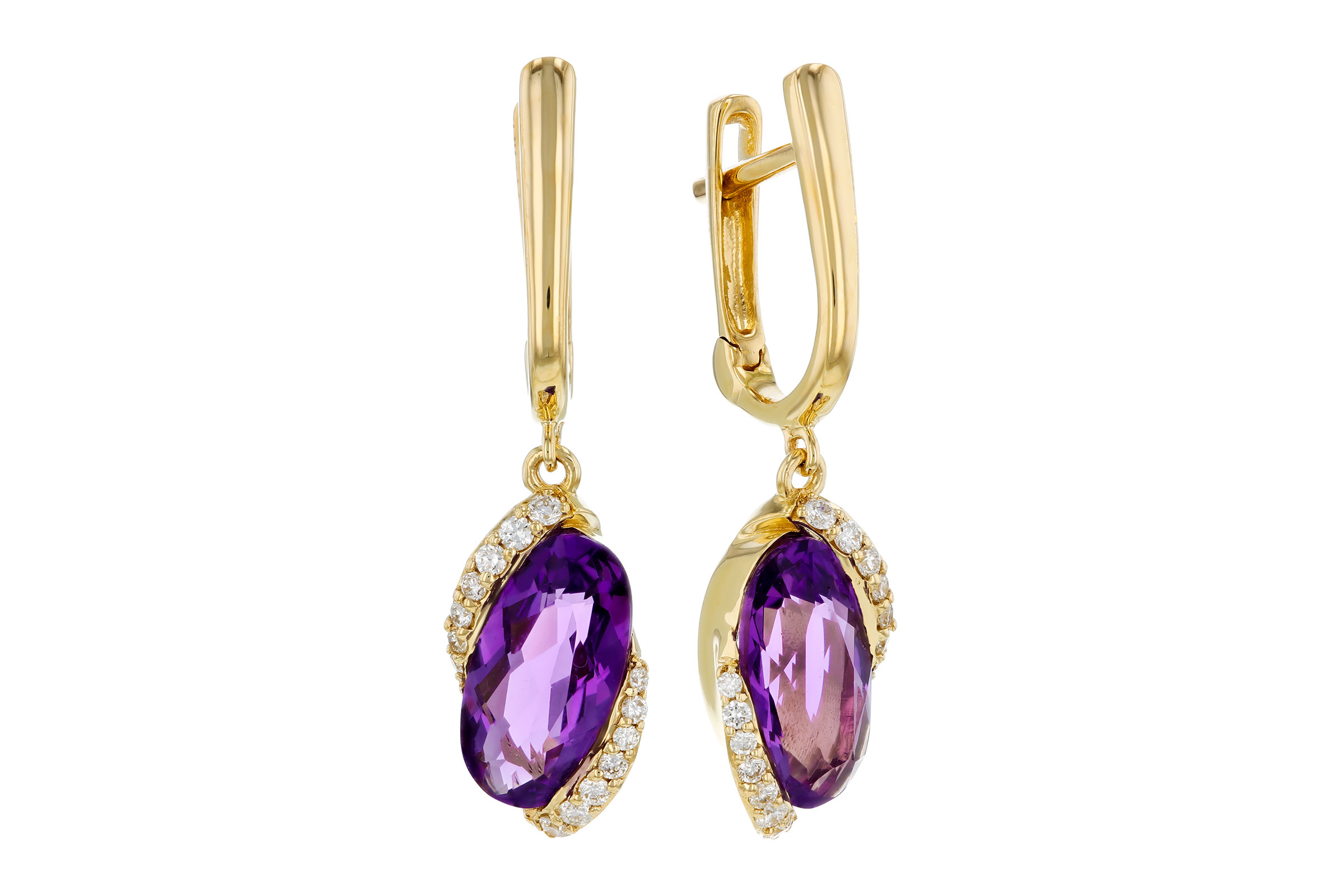 M284-75134: EARRINGS 2.14 TW AMETHYST 2.26 TGW (10x5MM AMY)