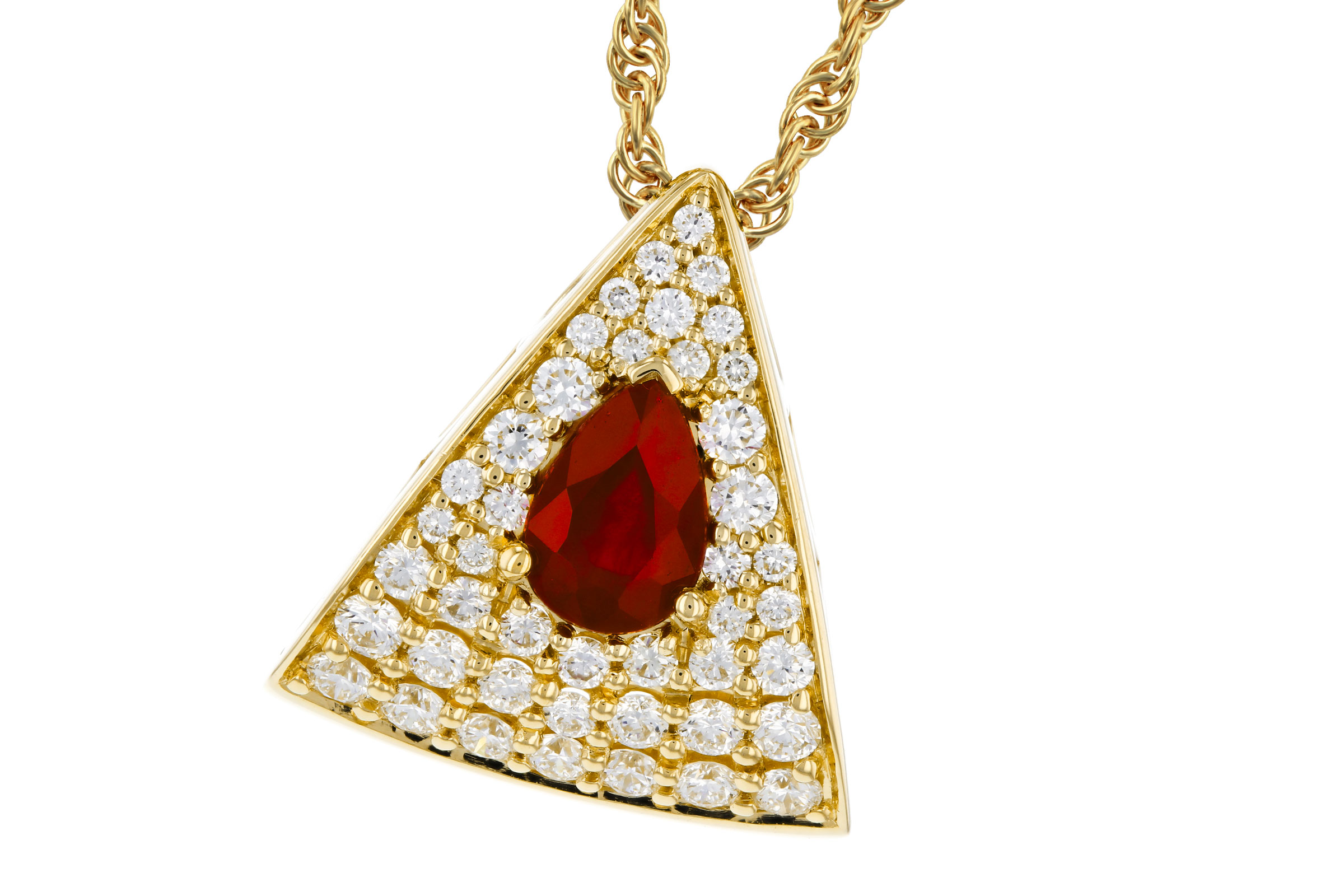 M284-75170: NECKLACE .46 RUBY .80 TGW (6x4MM RU)