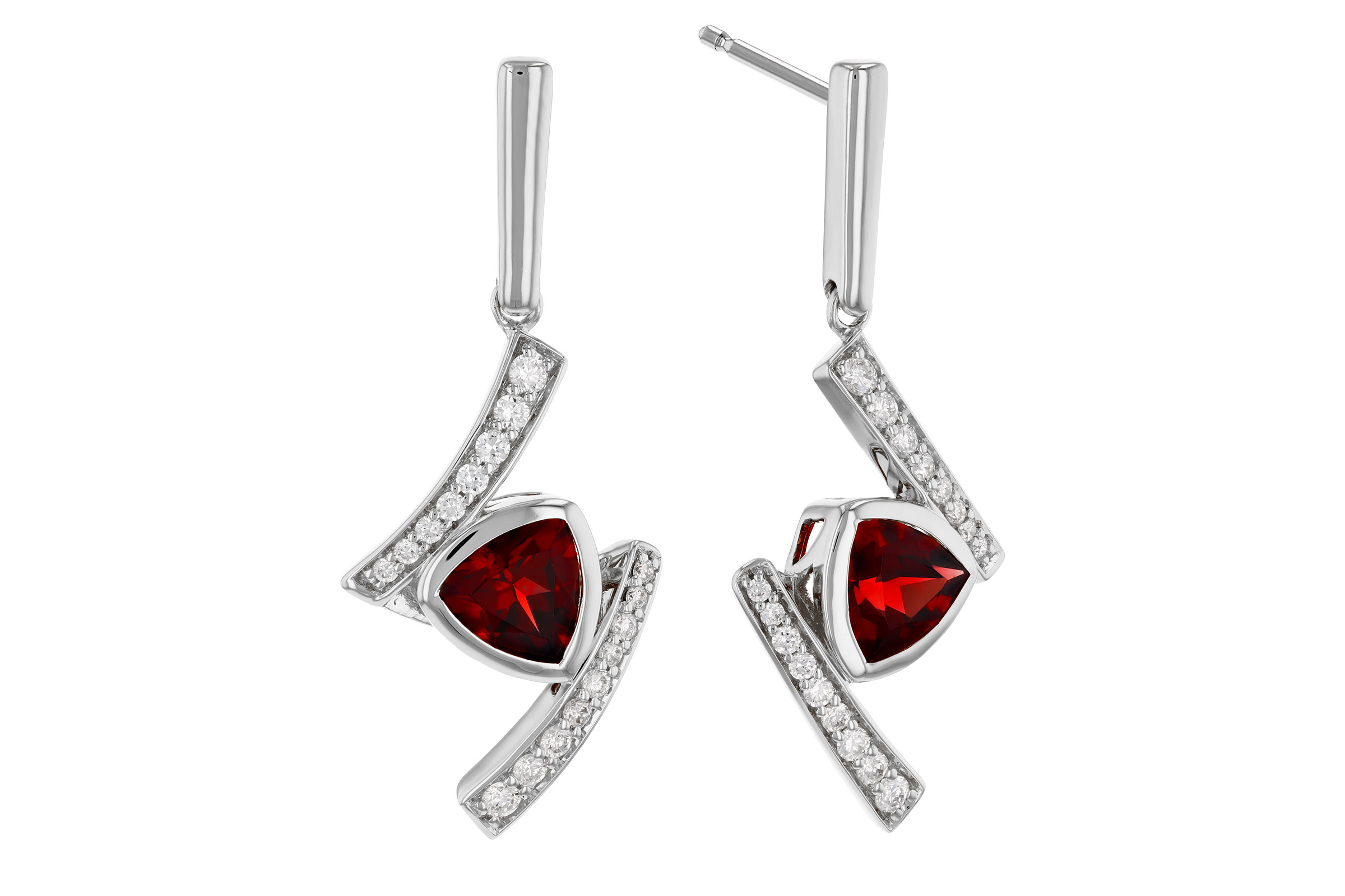 M284-76052: EARRINGS .99 TW GARNET 1.16 TGW (5MM GAR)